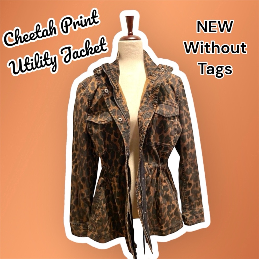 Style & Co, Sizes L & XL Available, Cheetah Print Utility Jacket - NWOT